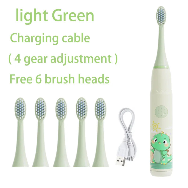 Children Rechargeable Sonic Toothbrush  With Replacement Head