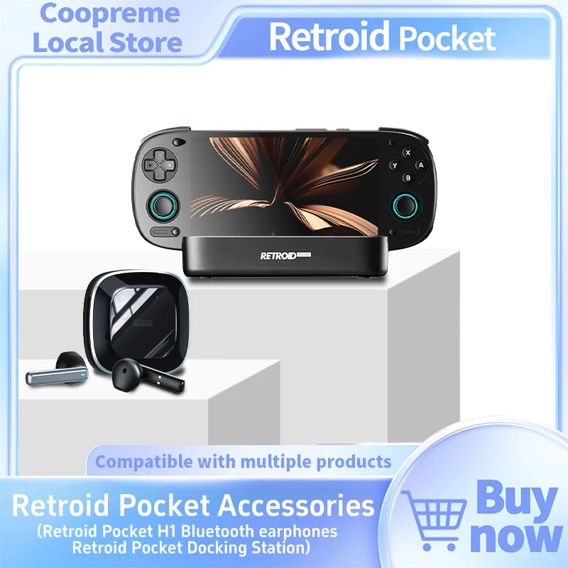 Pocket Console H1 Bluetooth Earbuds Game Console Dock Accessories