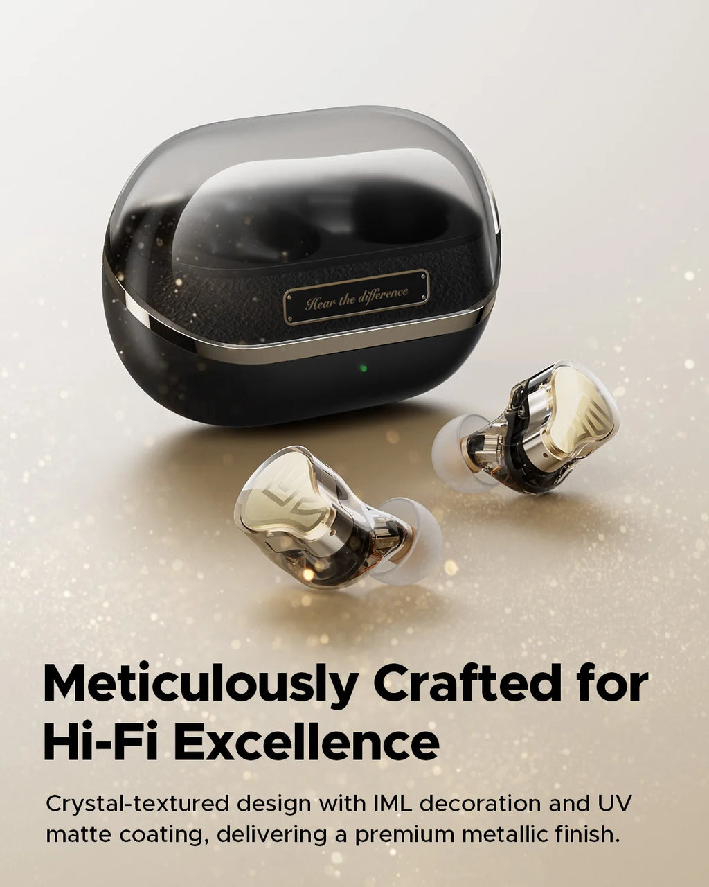 Wireless Headphones, Active Noise Cancellation, , APP Control, 37H Playtime, IPX5 Waterproof In-Ear Headphone