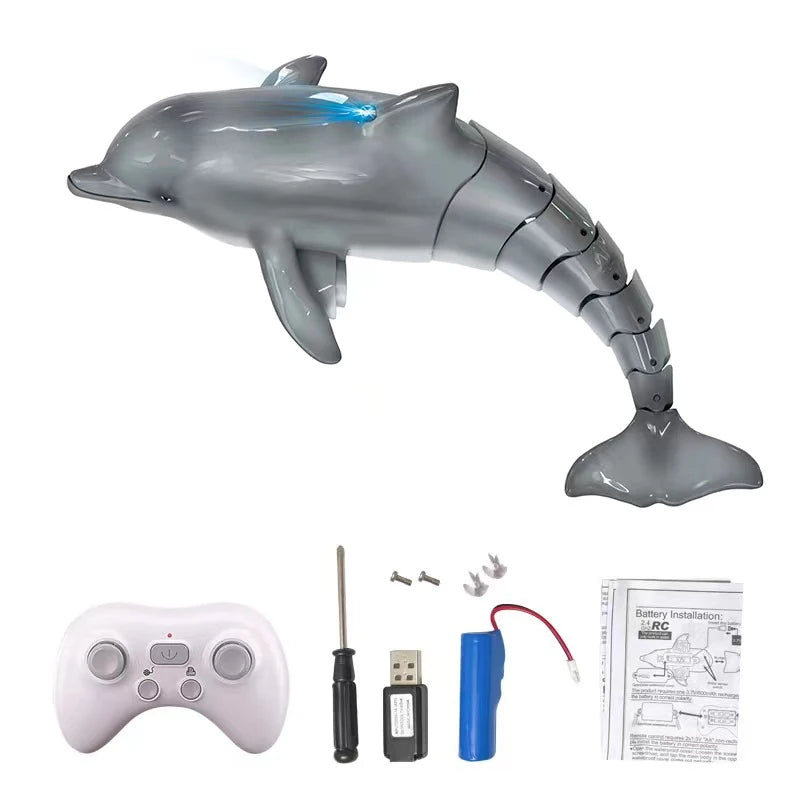 Remote Control Robot Dolphins Spray Water Toy