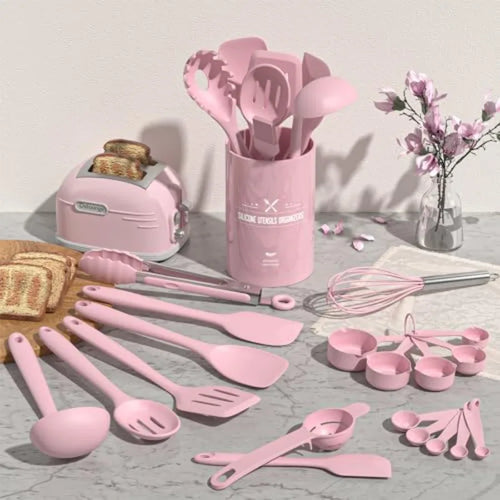 22-Piece Silicone Cooking Utensils Set, Dishwasher Safe