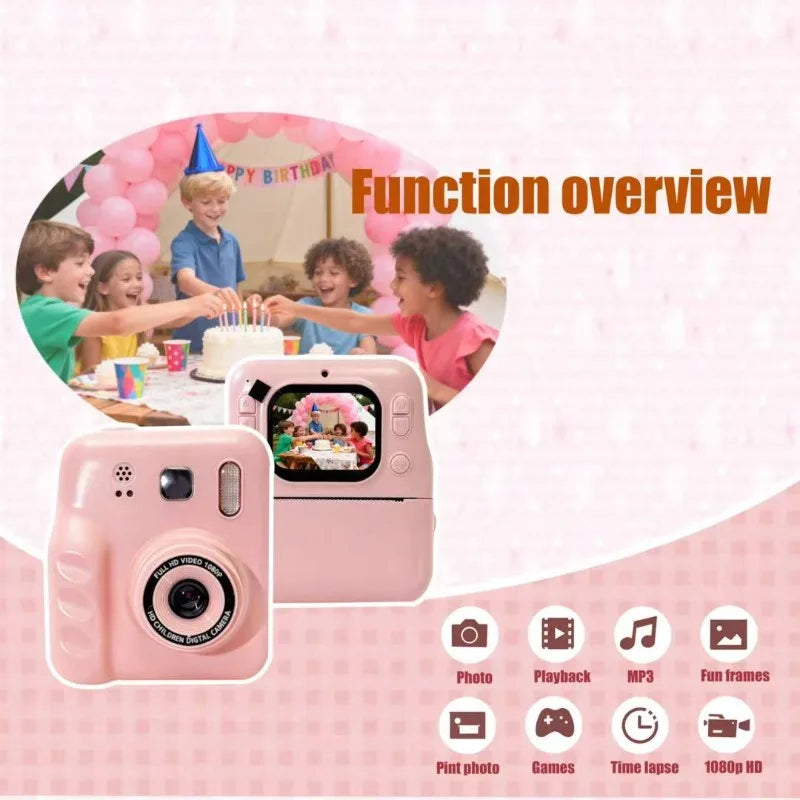Children's Polaroid print camera high definition dual lens takes pictures and videos