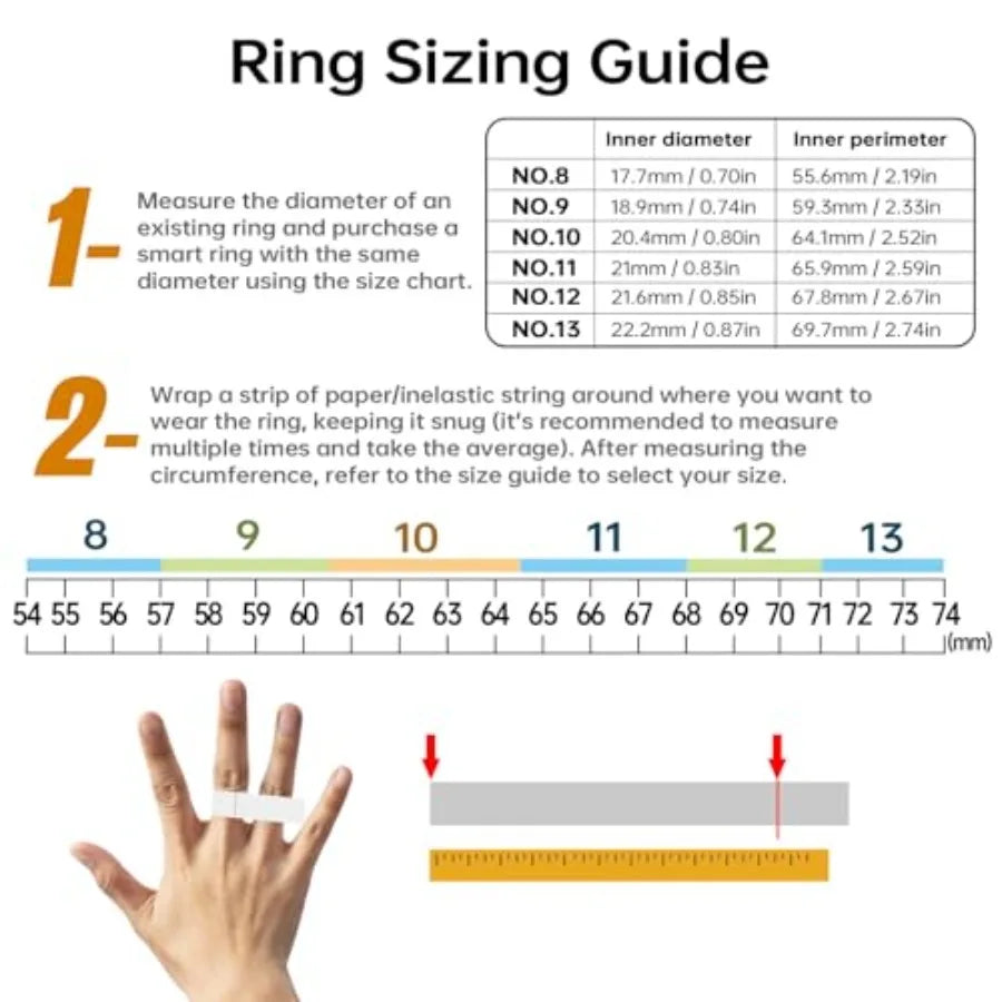 FitElf 3 Pro Smart Ring Fitness Tracker Health Sleep Monitor with Blood Pressure Heart Rate Oxygen Monitoring