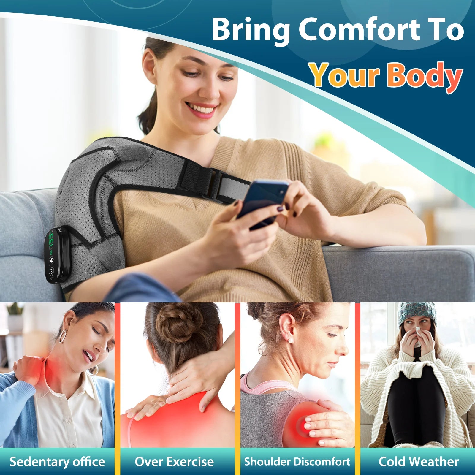Electric Heating Shoulder Massager