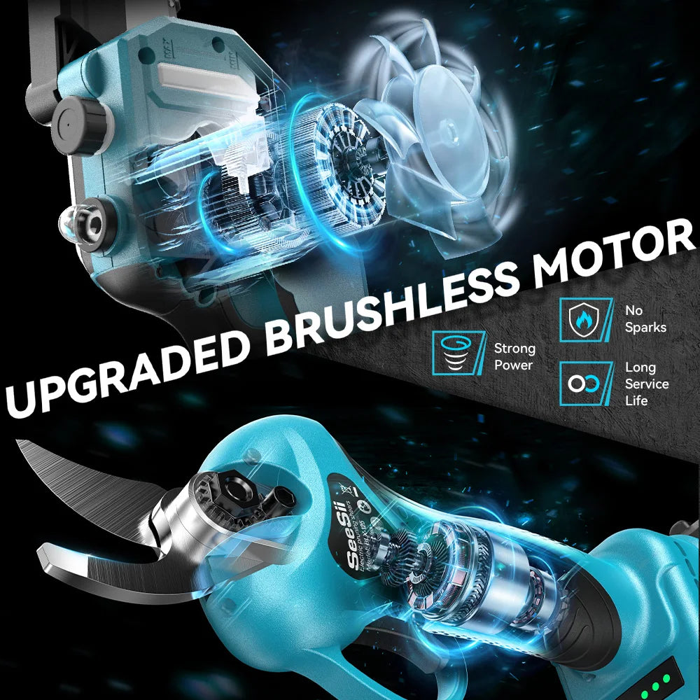 Seesii 3-in-1 Branch Scissors Electric Chainsaw Garden Pruning Tools For Makita 18V Battery Pin