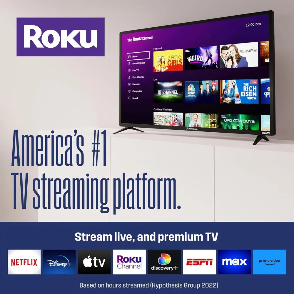Westinghouse Roku TV - 40 Inch Smart TV, 1080P FHD Television with Wi-Fi Connectivity and Mobile App