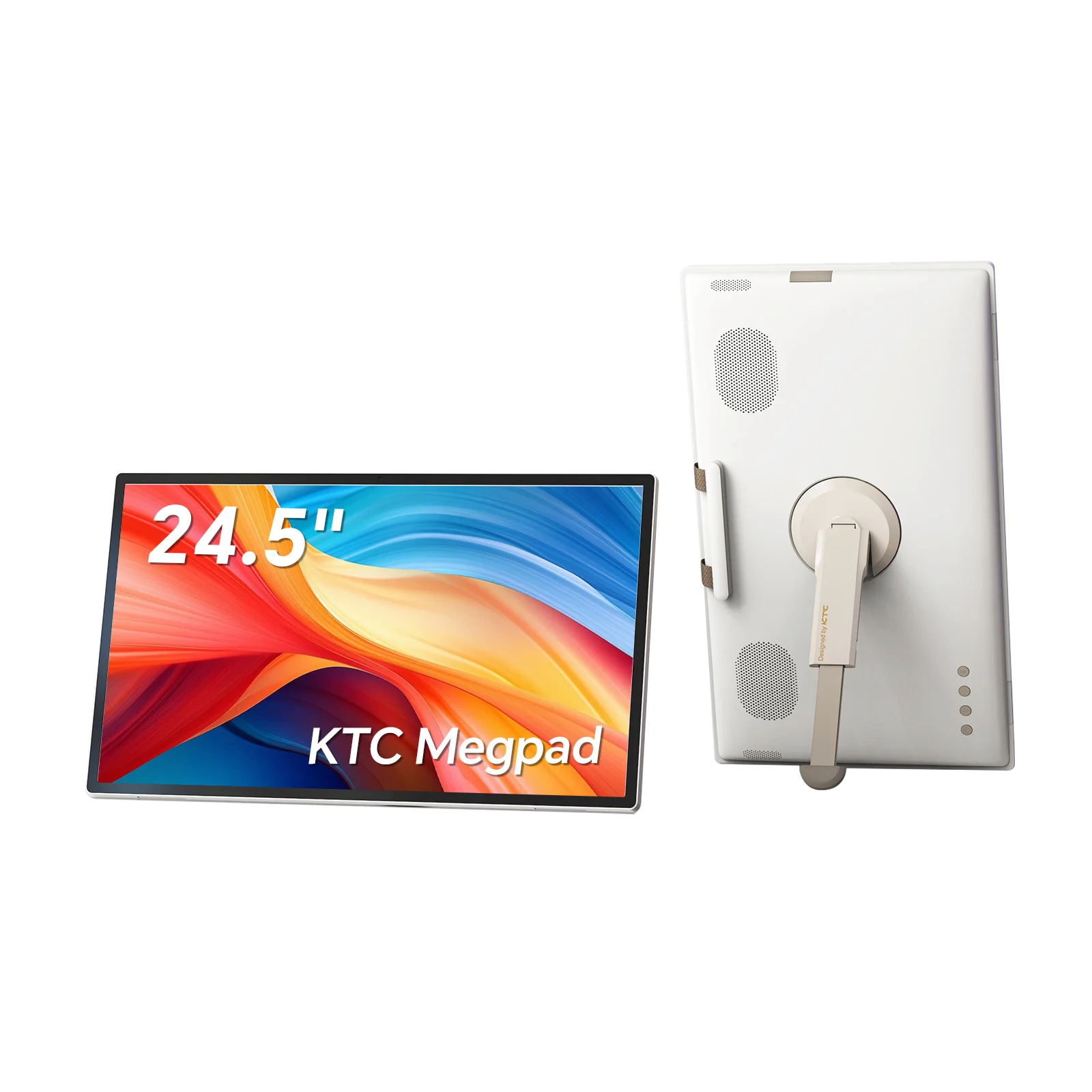 KTC 25 Inch MegPad Portable TV Touchscreen Monitor 1080p, Android 14 Google EDLA Certification with Camera