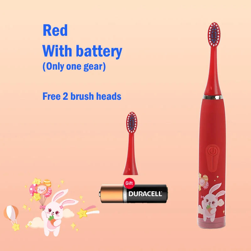Children Rechargeable Sonic Toothbrush  With Replacement Head