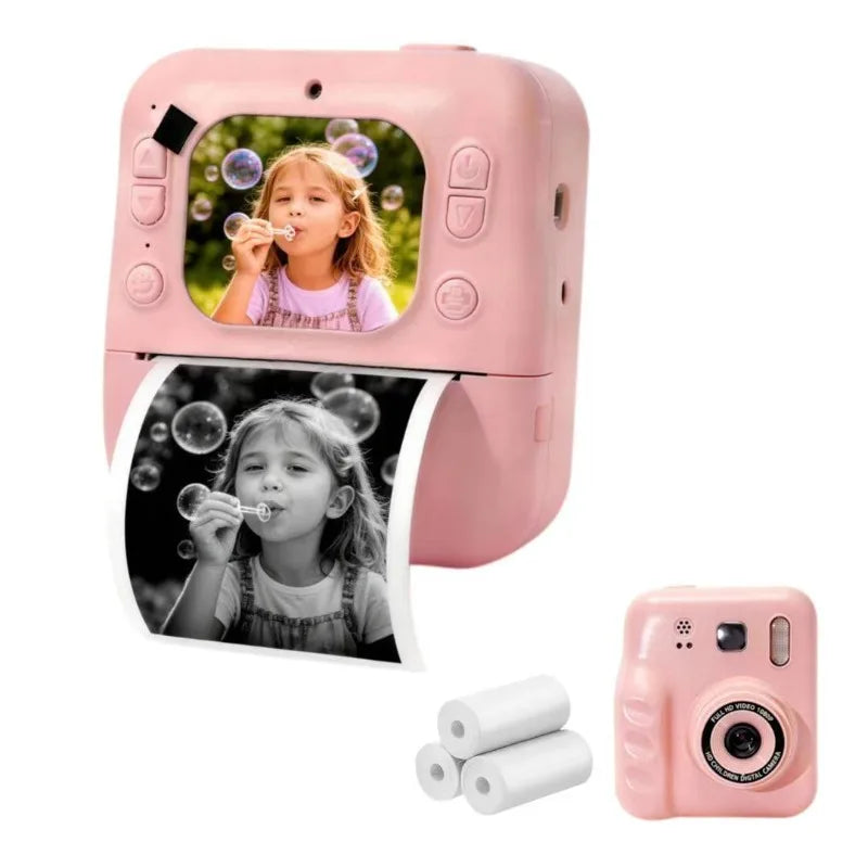 Children's Polaroid print camera high definition dual lens takes pictures and videos