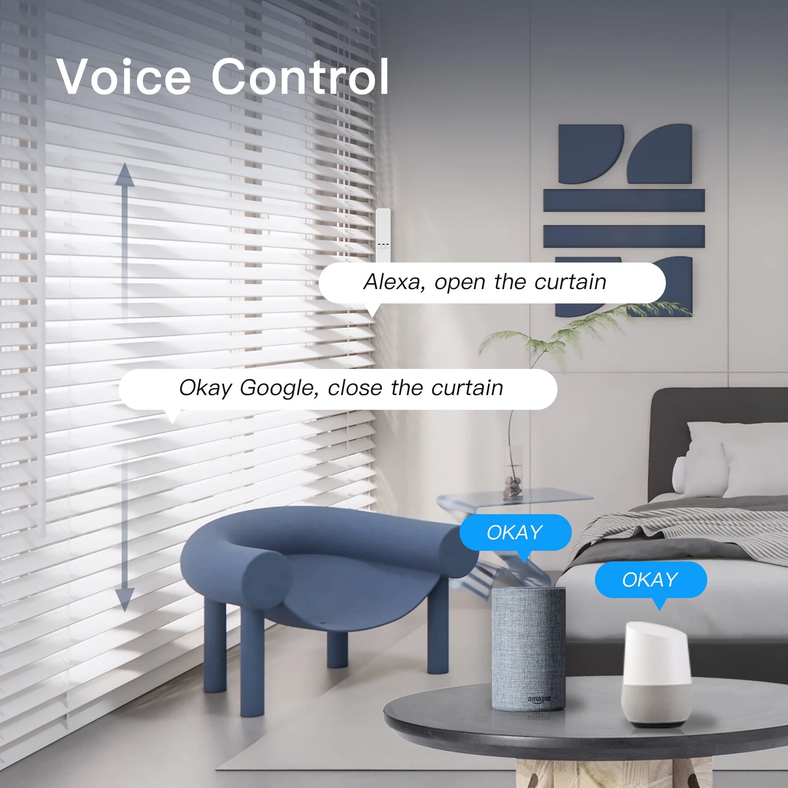 MOES Tuya Smart Motor Electric Chain Roller Blinds Shade Shutter Drive RF Remote Kit Smart Life App via Alexa/Google