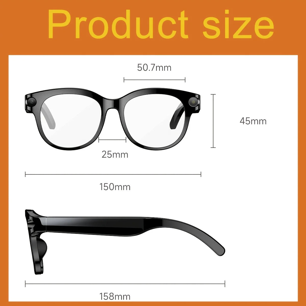 AI Smart Glasses With HD Camera Portable Charger 100+language AI Translation Bluetooth Call Music Player Sunglasses