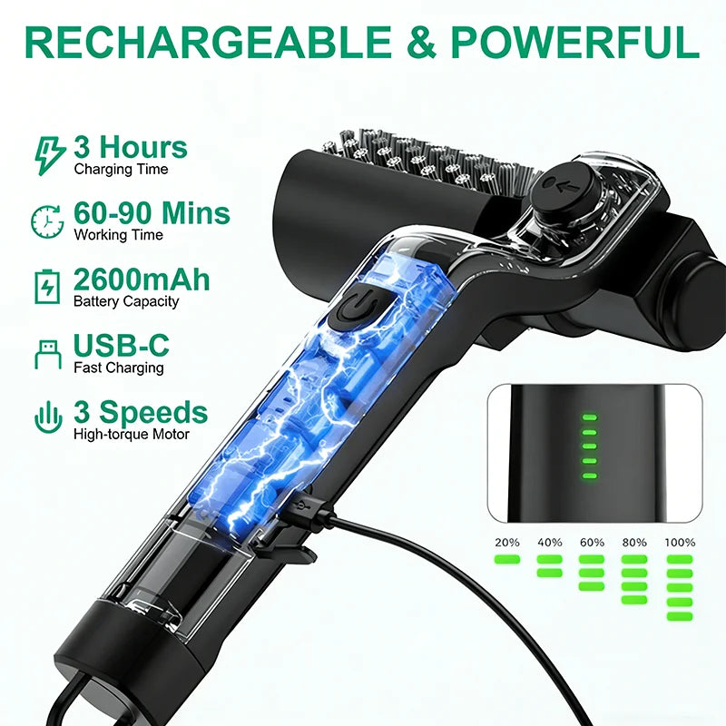Electric BBQ Brush Clean Tool  for Cleaning Heavy oil Stains on Grill Grates