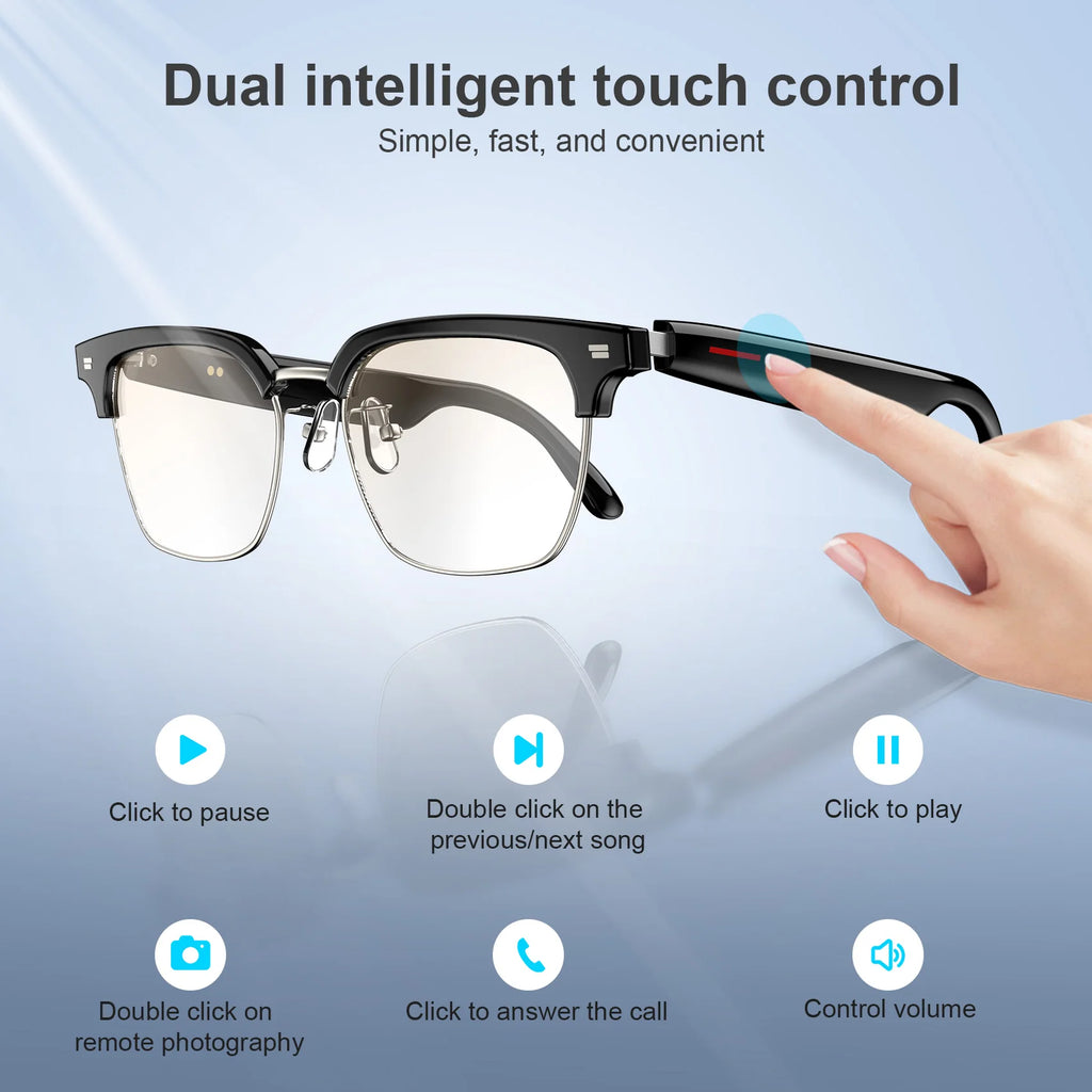 Smart Glasses / Outdoor Sport AI Voice Anti-UV Sunglasses with Mic & Speaker