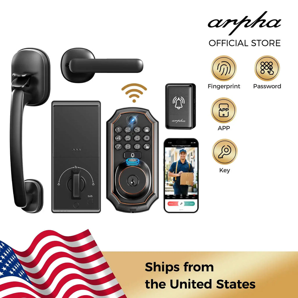 Smart Lock WiFi Keyless Door Lock with Camera , Fingerprint Entry and App-Controlled System