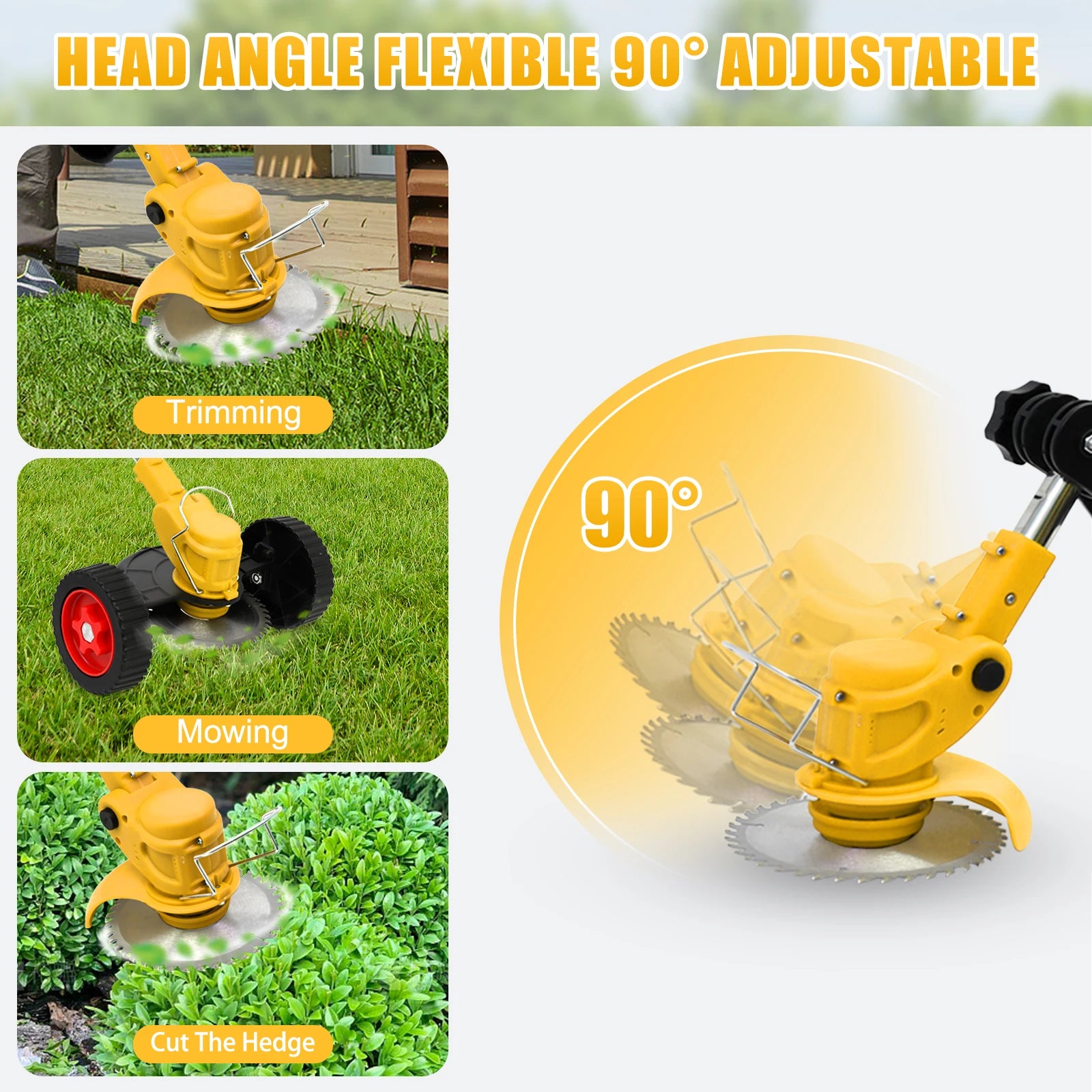 Cordless Grass Trimmer  21V With 2x24V  650W Brush Cutter 18000 RPM