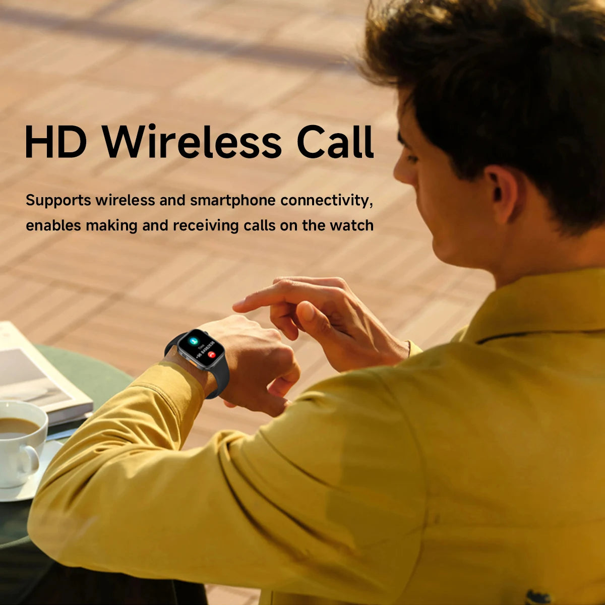 Smart Watch 1.83" HD Screen Bluetooth Call Heart Rate Monitoring 120+ Sports Modes Waterproof