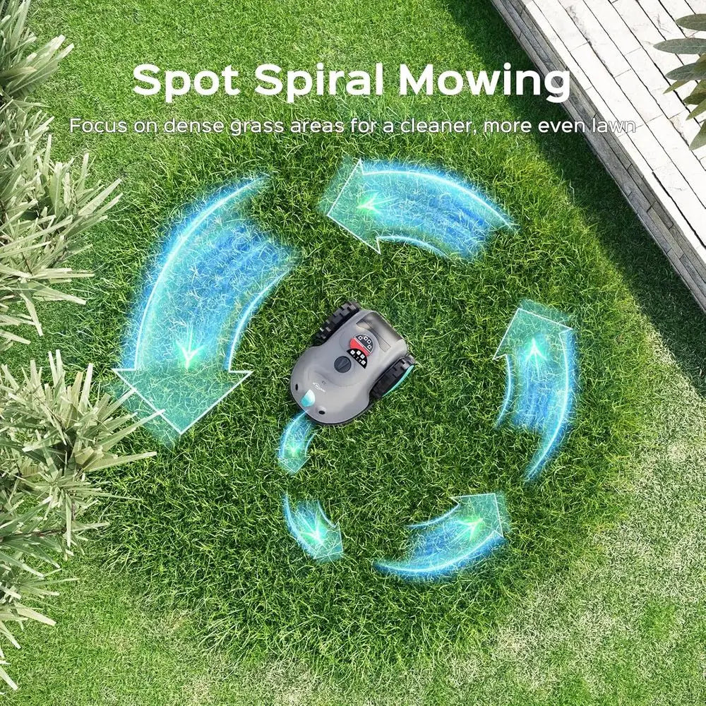 V100 Robot Lawn Mower with Navigation, Smart Obstacle Detection, Collision Sens, Adjustable Cutting Height, Low-Noise Operation—