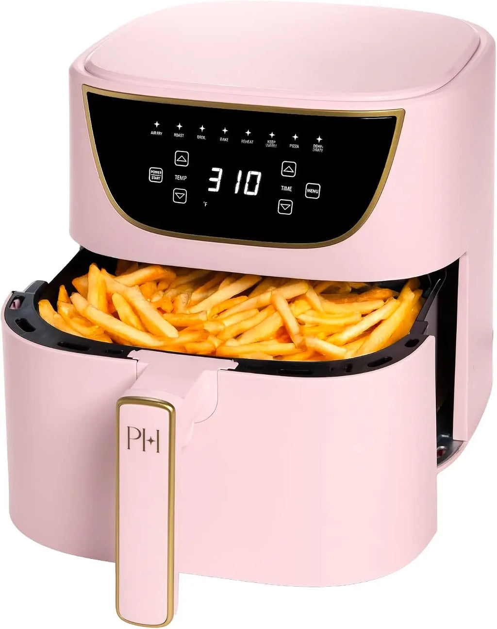 6-Quart Air Fryer, Nonstick Basket No PFAS, Touchscreen, 8-in-1 Functions, Dishwasher Safe, Pink