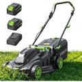 Electric Lawn Mower, 6-Height Settings, 2-in-1 Bagging/Mulching, Ideal for Small to Medium Yards, with 2x 4.0Ah