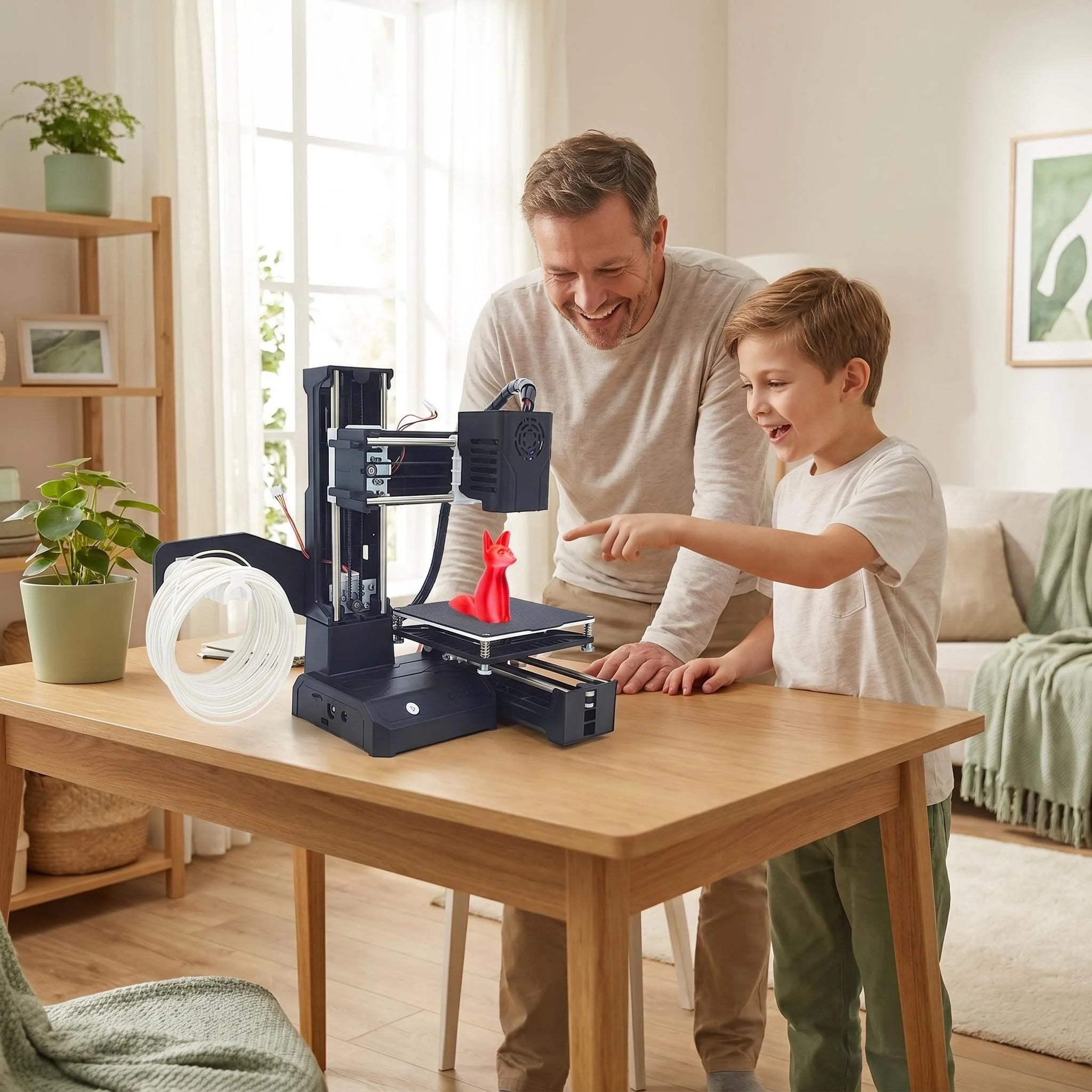 3D Mini Desktop Printing Machine Compatible with PLA TPU 1.75mm Filament