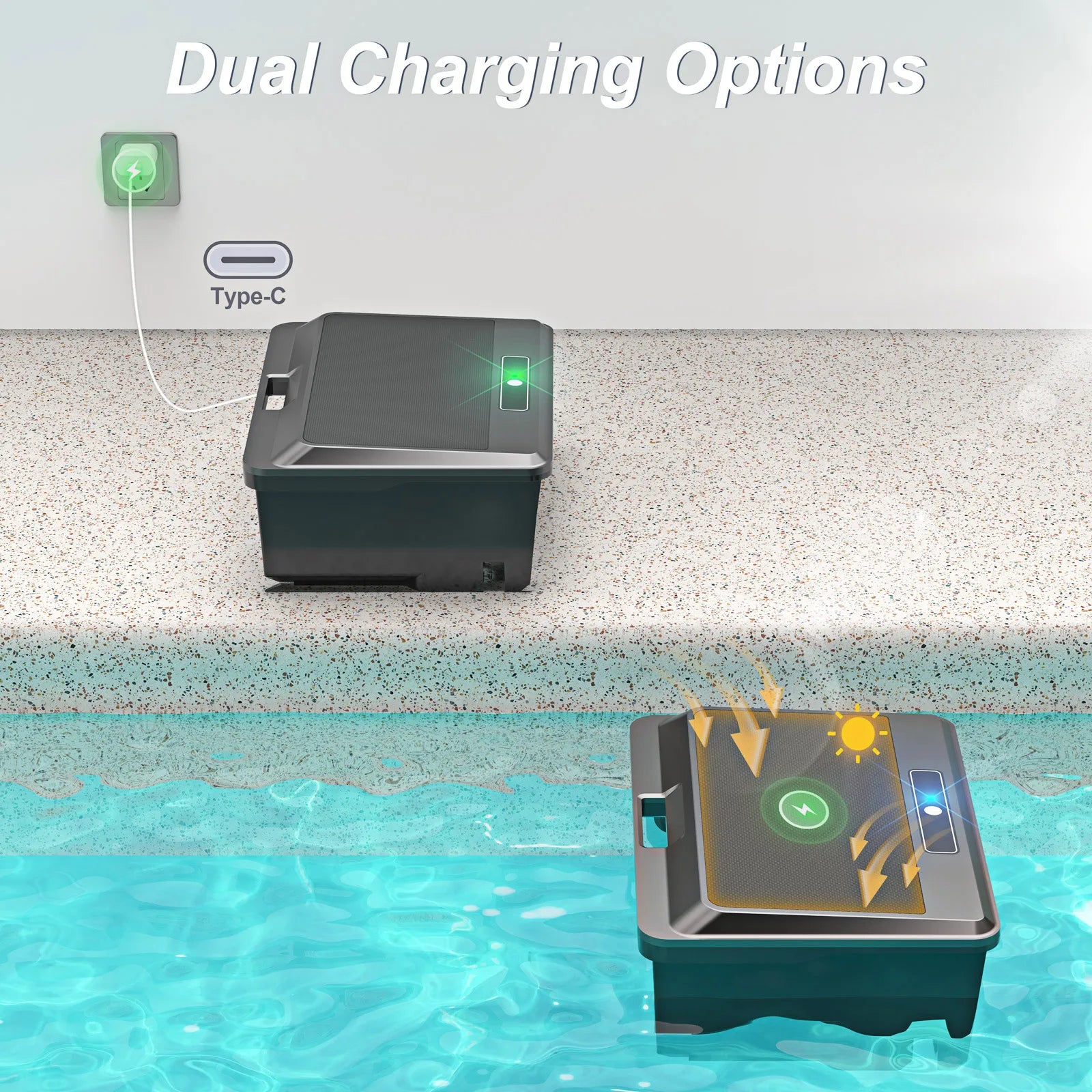 Robotic Solar Pool Cleaner  Vacuum with Remote Control
