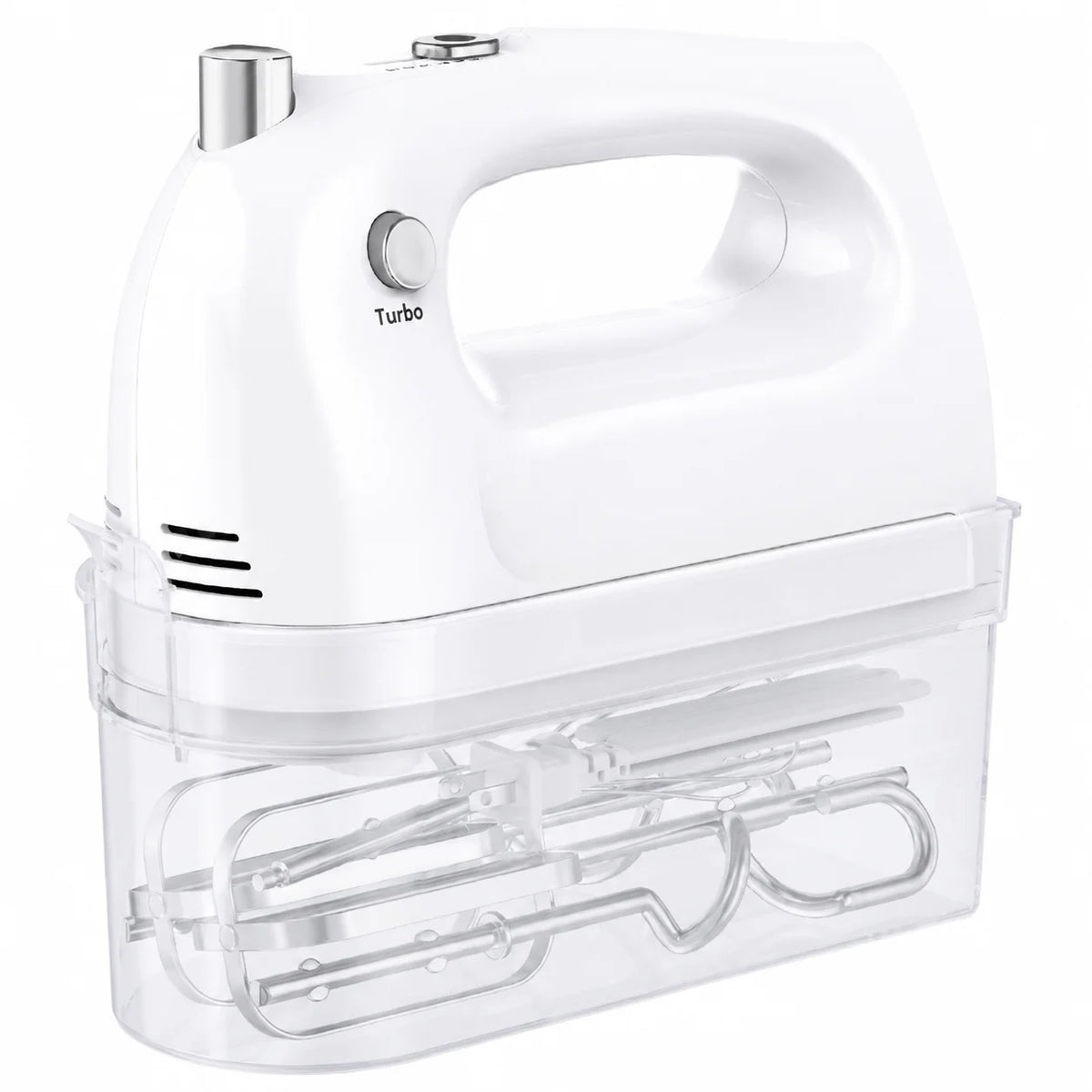 Lord Eagle Electric Hand Mixer 400W 5 Speed Portable Handheld Mixer With Storage Case 5pcs Stainless Steel Attachments For Cake Baking Cream Whipping