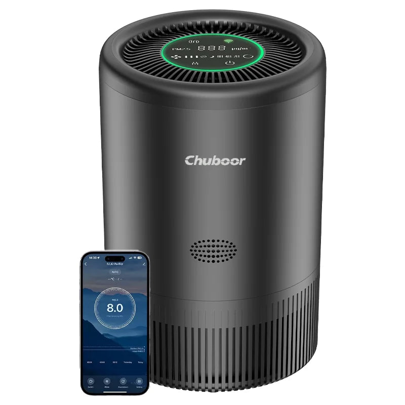 Smart Air Purifier/Alexa Control, HEPA filter for Bedroom Living Room for Pets