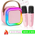 Wireless Speaker with Dual Microphones RGB Portable Karaoke Machine