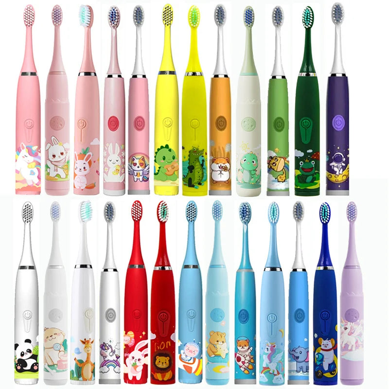 Children Rechargeable Sonic Toothbrush  With Replacement Head