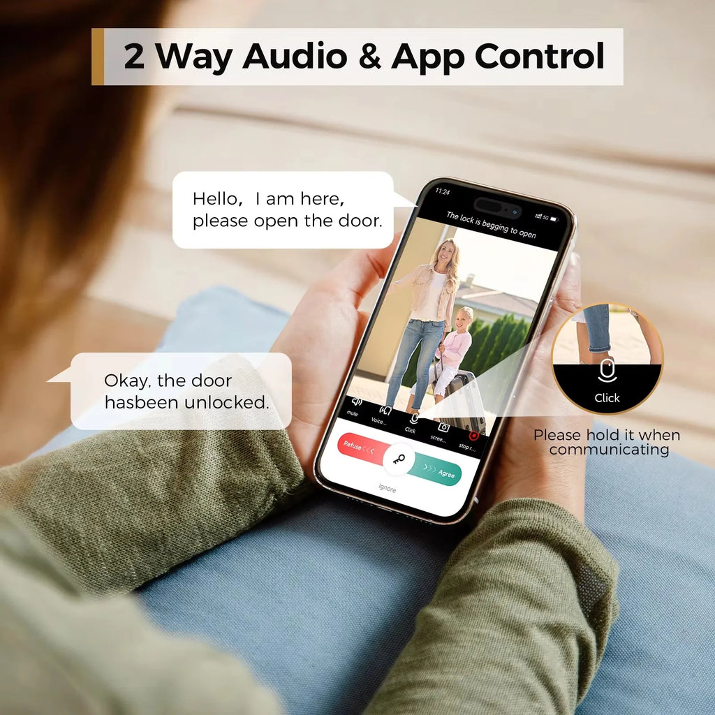 Smart Lock WiFi Keyless Door Lock with Camera , Fingerprint Entry and App-Controlled System