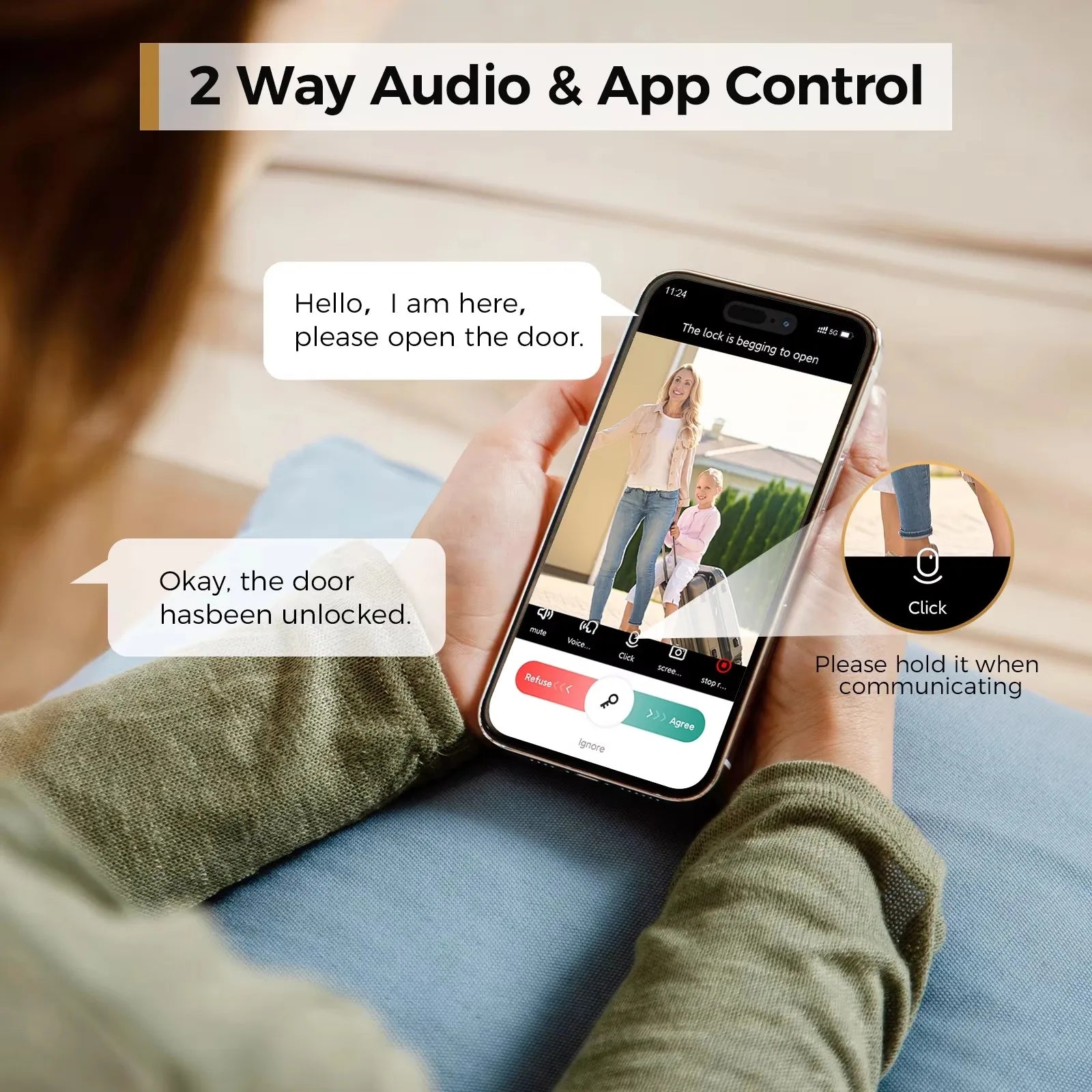 Smart Lock WiFi Keyless Door Lock with Camera , Fingerprint Entry and App-Controlled System
