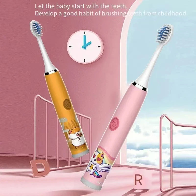 Children Rechargeable Sonic Toothbrush  With Replacement Head