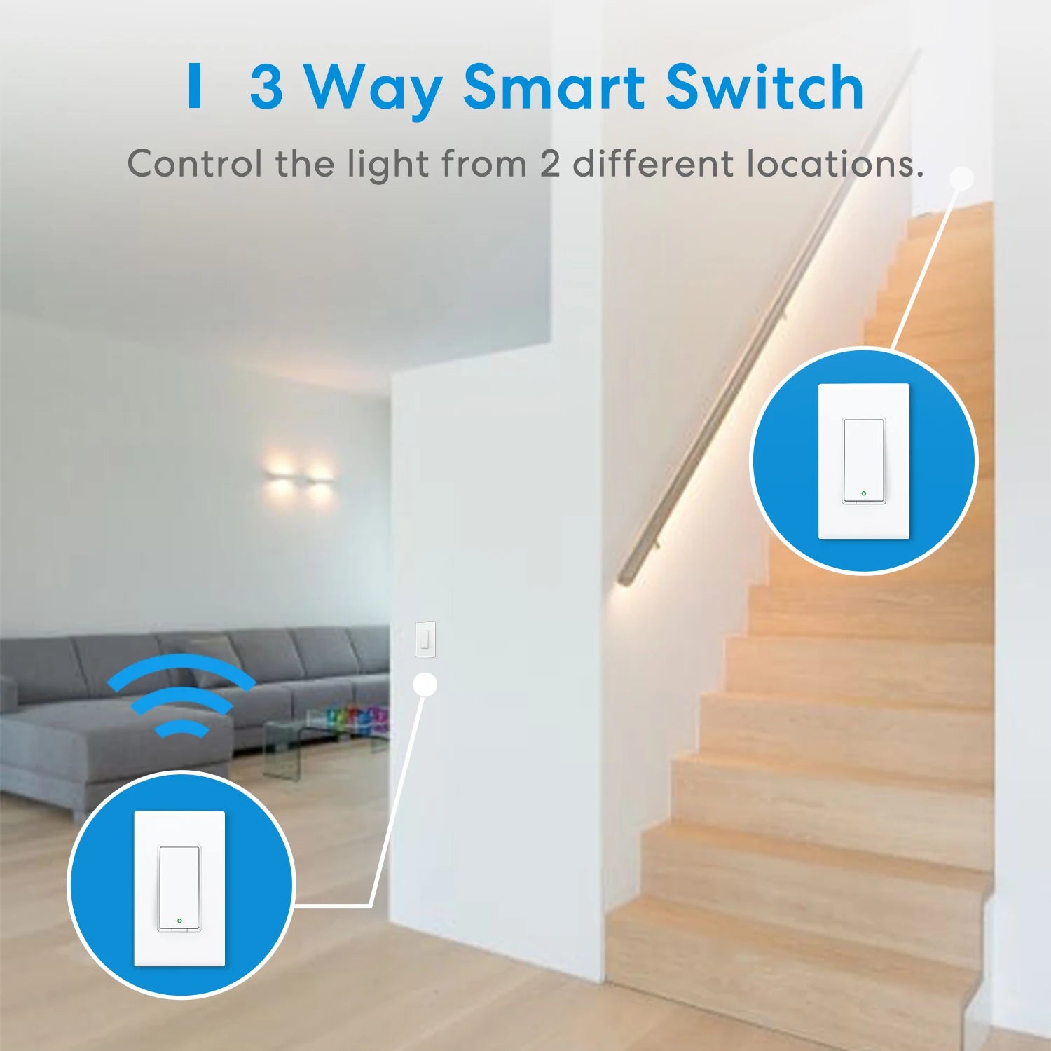 3 Way Smart Light Switch / Work with HomeKit Alexa Google Assistant SmartThings