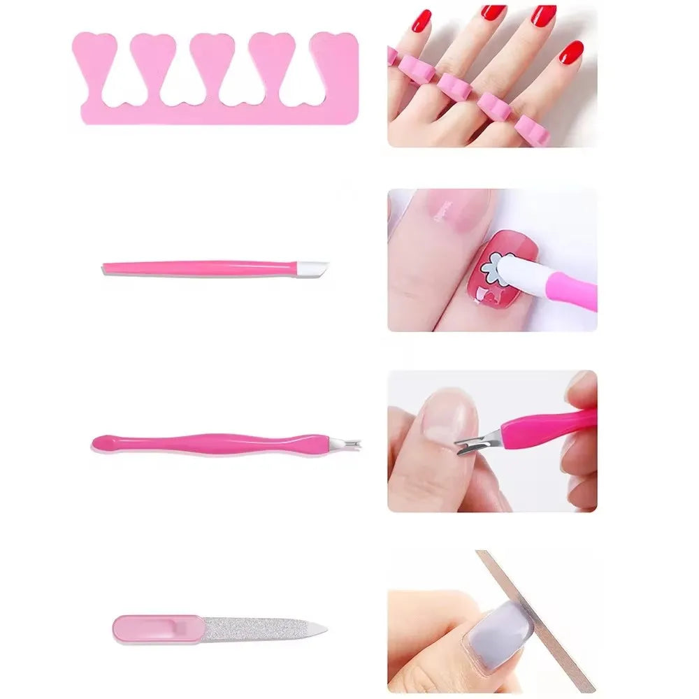 Professional Electric Nail Drill Polish File Kit with UV LED Lamp Gel Manicure Dryer Lamp Acrylic Starter Set