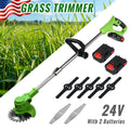 Electric Lawn and Weed Trimmer with 2 x Battery for Yard Garden