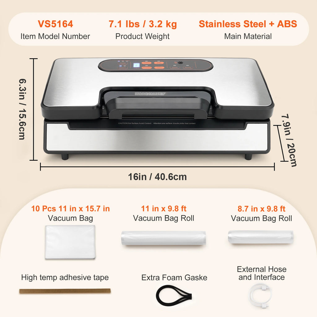 SucceBuy 130W Vacuum Sealer Food Packaging Machine
