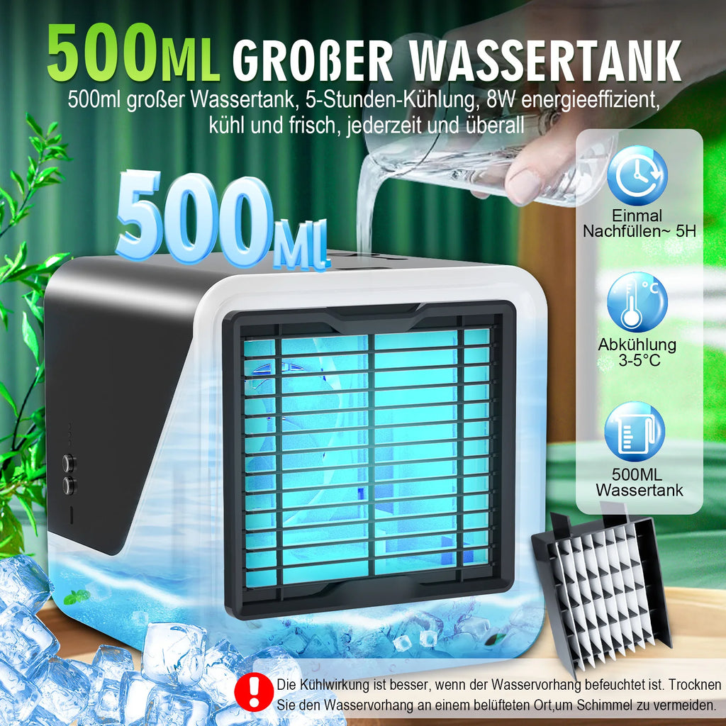 Portable Air Conditioners, USB Personal Mini Air Conditioner with 3-Speed Touch Screen