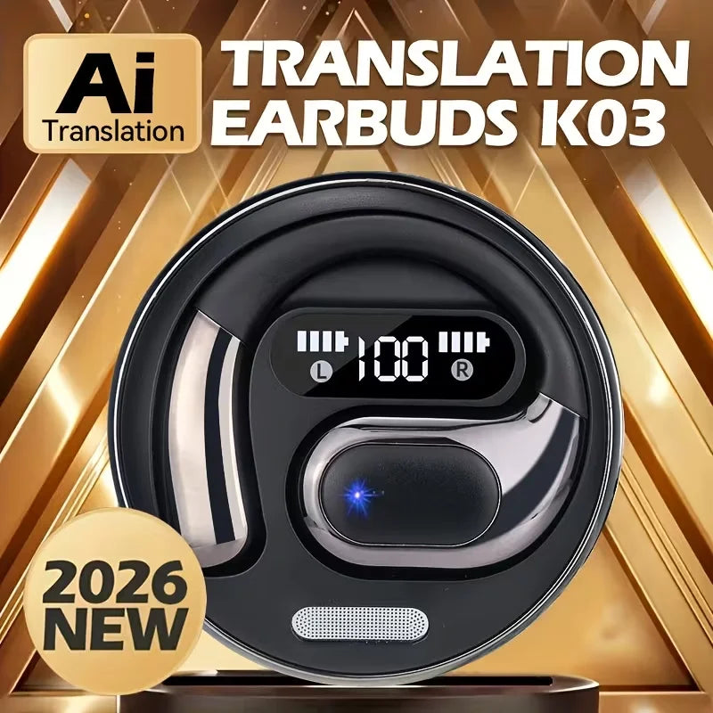 Sports Wireless Headphones AI Translator Earbuds In-Ear Noise Reduction Microphone