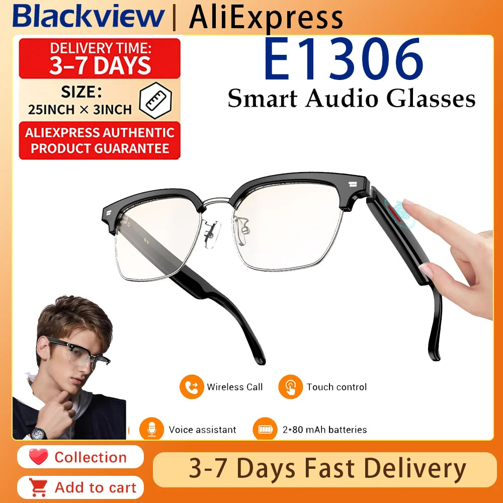 Smart Glasses / Outdoor Sport AI Voice Anti-UV Sunglasses with Mic & Speaker