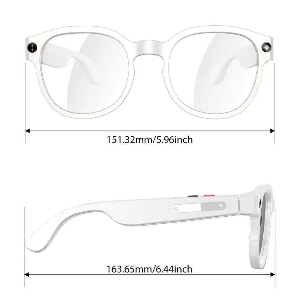 AI glasses, dual cameras, 2 million pixels, with three lenses, wireless smart glasses, hunting glasses, video glasses, AI shooting glasses, cycling glasses, sports camera, long battery life, high sound quality, touch voice