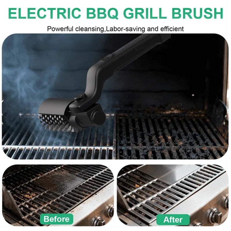 Electric BBQ Brush Clean Tool  for Cleaning Heavy oil Stains on Grill Grates