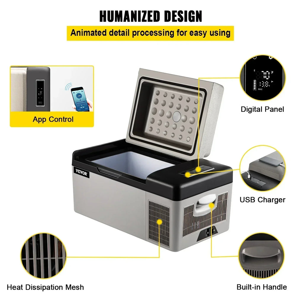 20L Car Mini Fridge Auto Portable Small Refrigerator Mini Electric Cooler