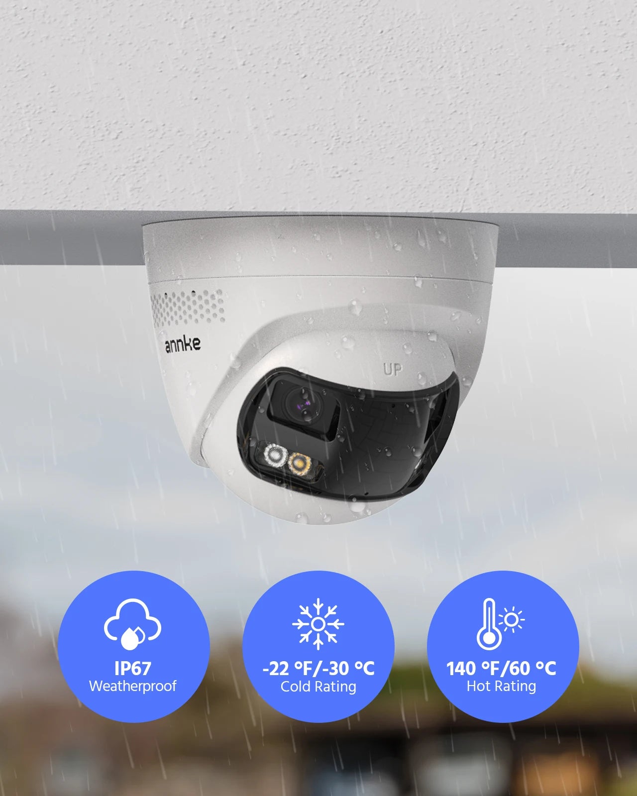 Dual Lens Wide View Outdoor Video Security