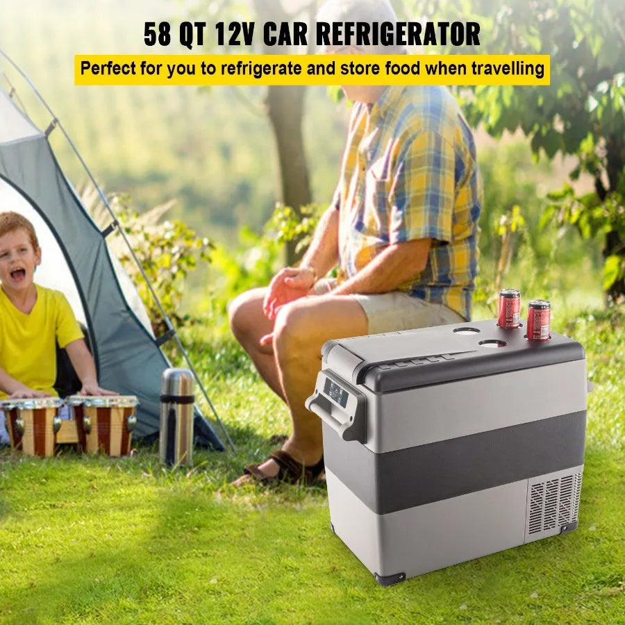 12 Volt Refrigerator 58 Qt Dual Zone Portable Freezer Cooler