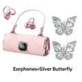 Fashion Clip-On Wireless Headphones With Butterfly Earrings Bluetooth 6.0 LED Display HiFi Sound Sport Earbuds