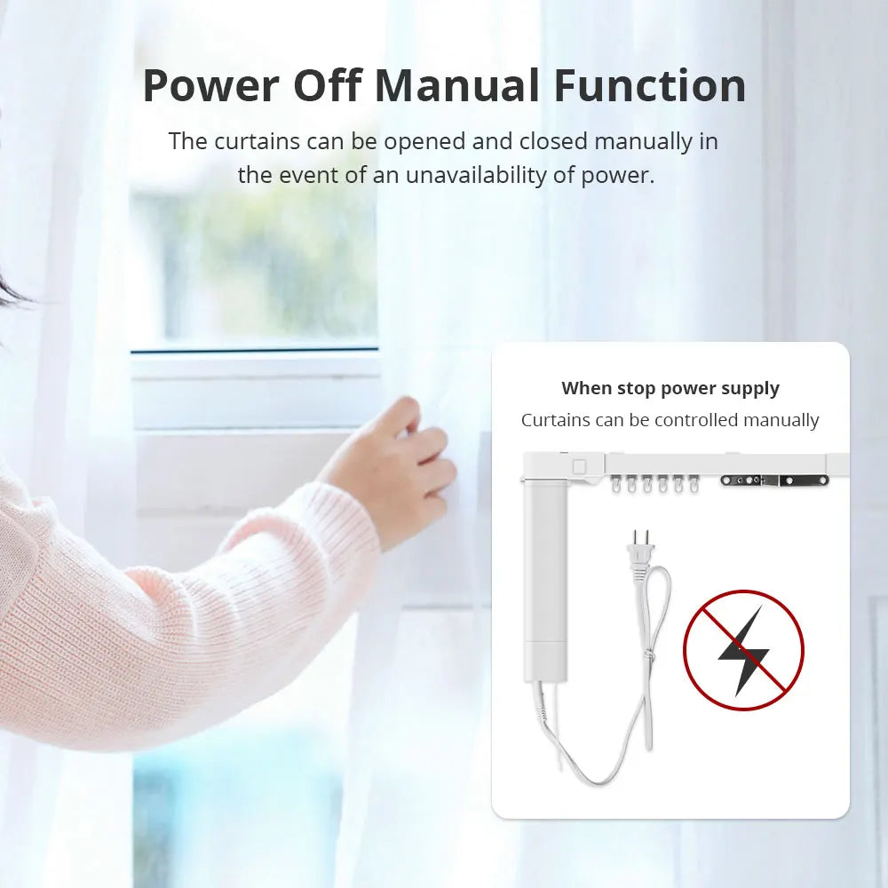 Electric Sliding Curtain Track with Smart Motor / Support HomeKit SmartThings Alexa Google Home APP