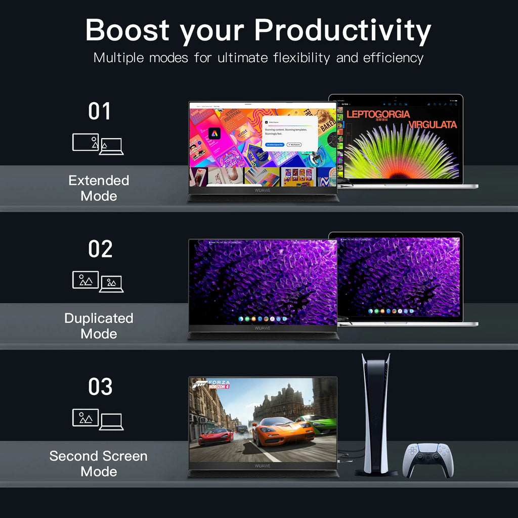 Portable Monitor for Laptop, 15.6 inch 1080P  with HDR