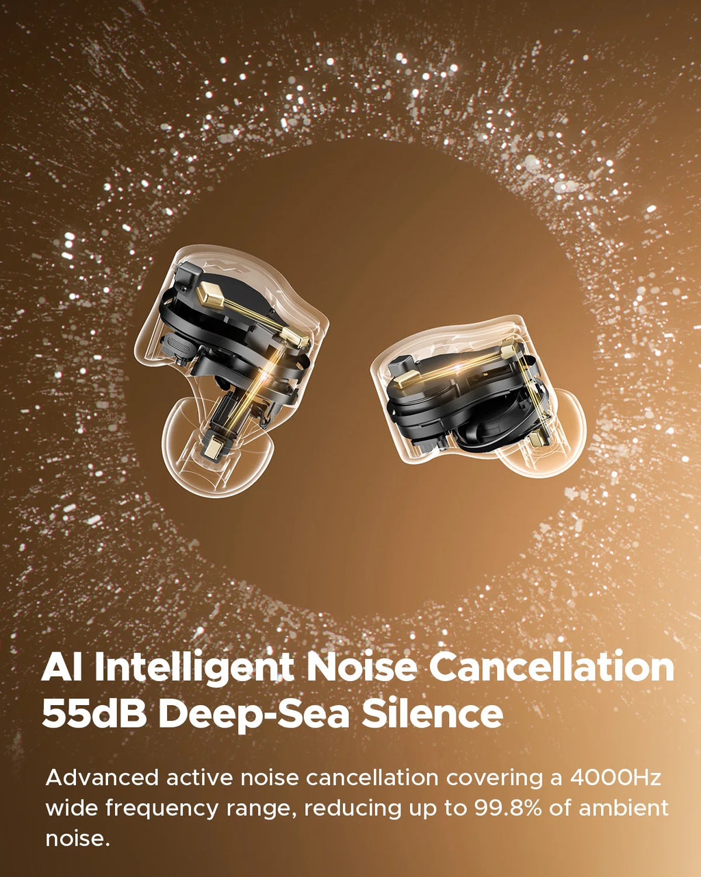 Wireless Headphones, Active Noise Cancellation, , APP Control, 37H Playtime, IPX5 Waterproof In-Ear Headphone