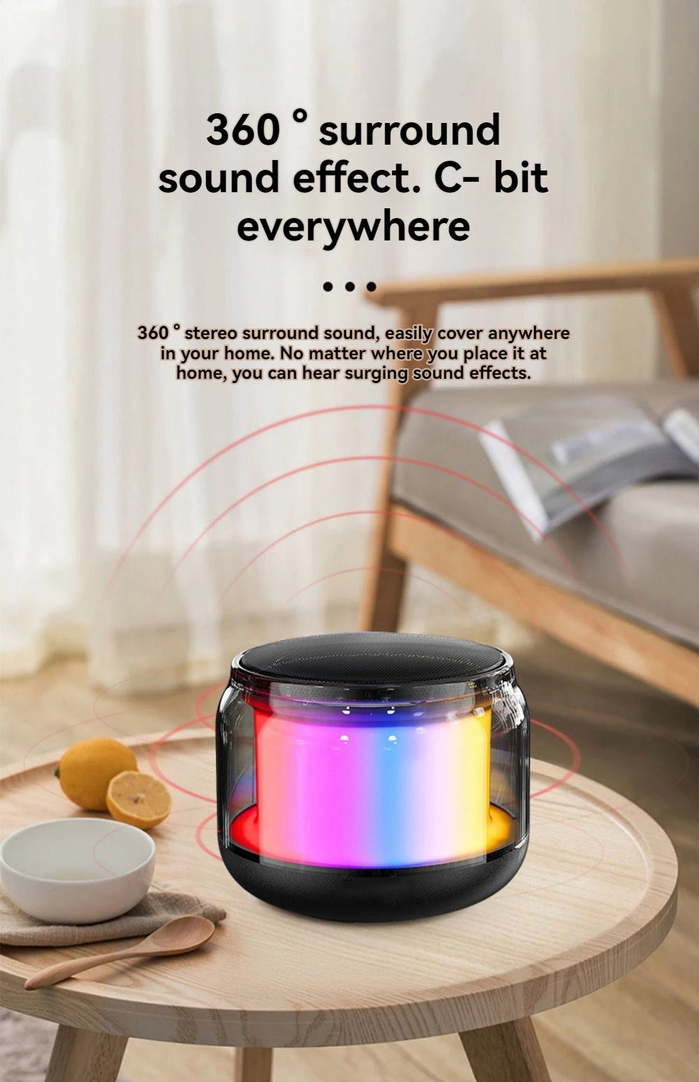Mini Wireless LED Bluetooth Speaker
