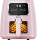 5.5 Qt. Digital Air Fryer, Countertop Cooker with LED Screen, Presets for Air Fry, Roast, Dehydrate, Defrost and Reheat, Pink